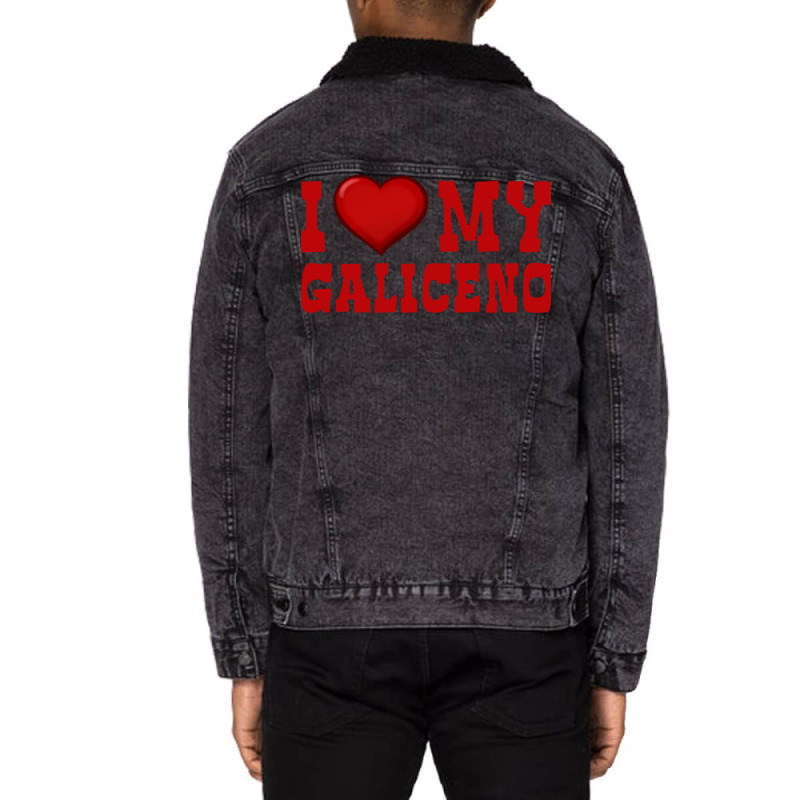 I Love My Galiceno Horse Girl Unisex Sherpa-Lined Denim Jacket by peemotchalwe4 | Artistshot