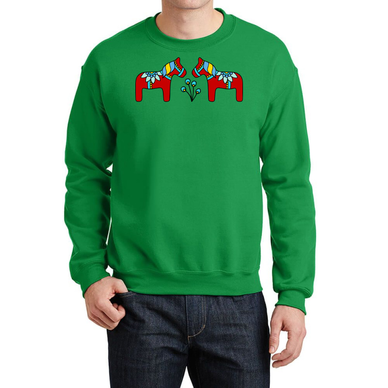 Swedish Dala Horses Vintage Crewneck Sweatshirt by wsletiguuri | Artistshot