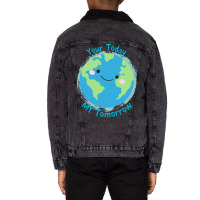 Your Today My Tomorrow Planet Earth Kids Future Hi Unisex Sherpa-lined Denim Jacket | Artistshot