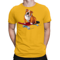 English Bulldog English Bulldog On A Skateboard T-shirt | Artistshot