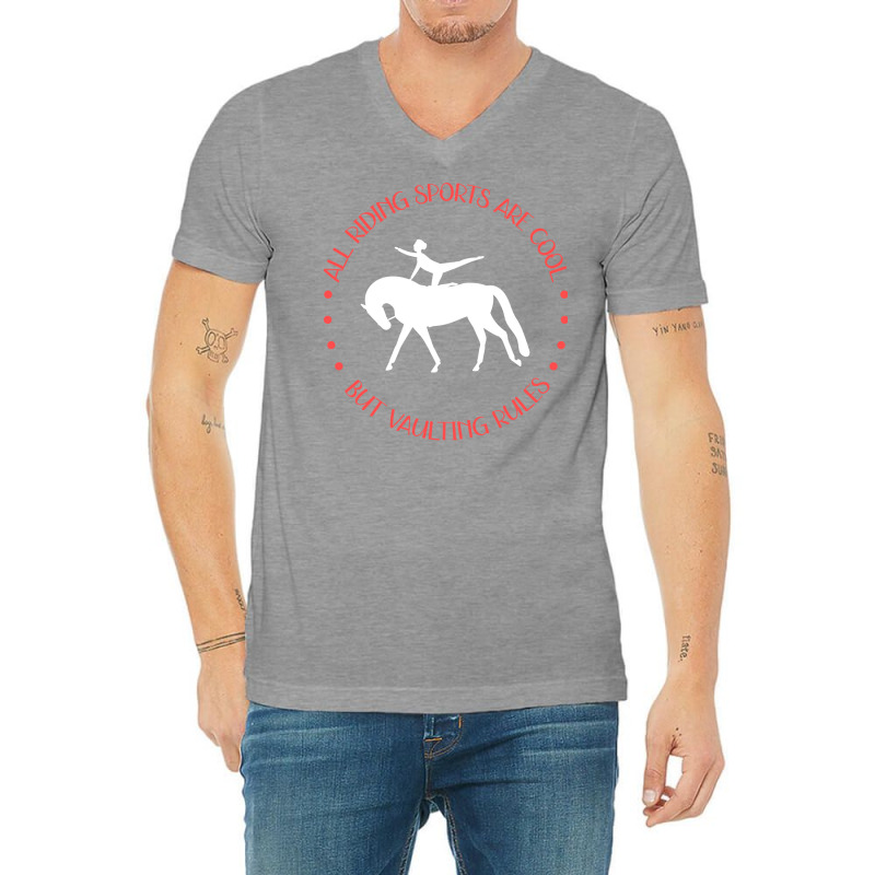 Vaulting Rules Vaulters Horse Equestrian Green V-neck Tee | Artistshot