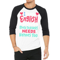 English Teacher Funny Teaching Green 3/4 Sleeve Shirt | Artistshot