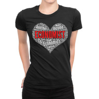 Math Economist Heart Shape Word Cloud Design Econo Ladies Fitted T-shirt | Artistshot