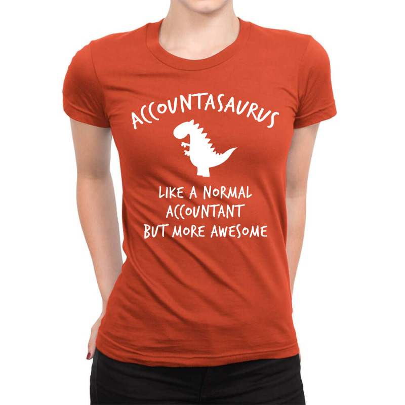 Dino Accountant Accounting Vintage Ladies Fitted T-Shirt by oblalartmisf | Artistshot