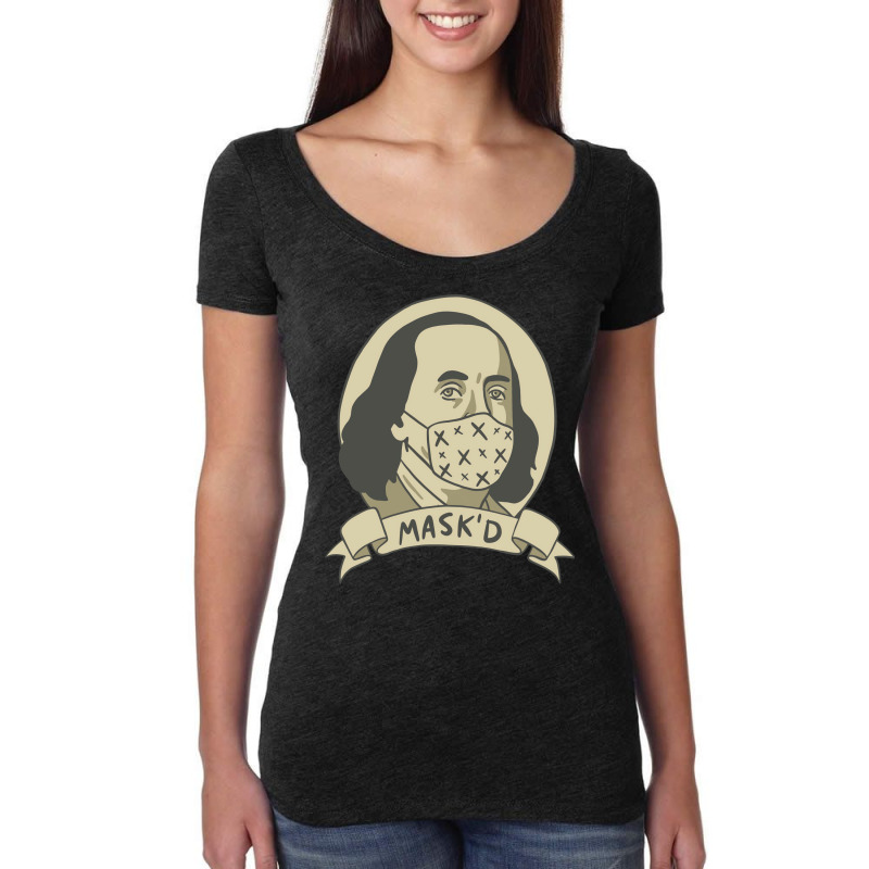 Ben Franklin With Face  Cute Women's Triblend Scoop T-shirt by terleytsaka6 | Artistshot