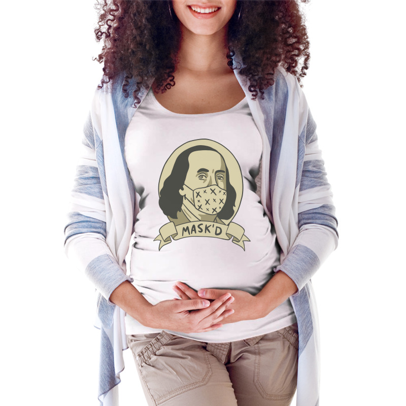 Ben Franklin With Face  Cute Maternity Scoop Neck T-shirt by terleytsaka6 | Artistshot