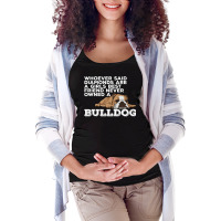 English Bulldog Diamonds Are A Girls Best Friend Maternity Scoop Neck T-shirt | Artistshot