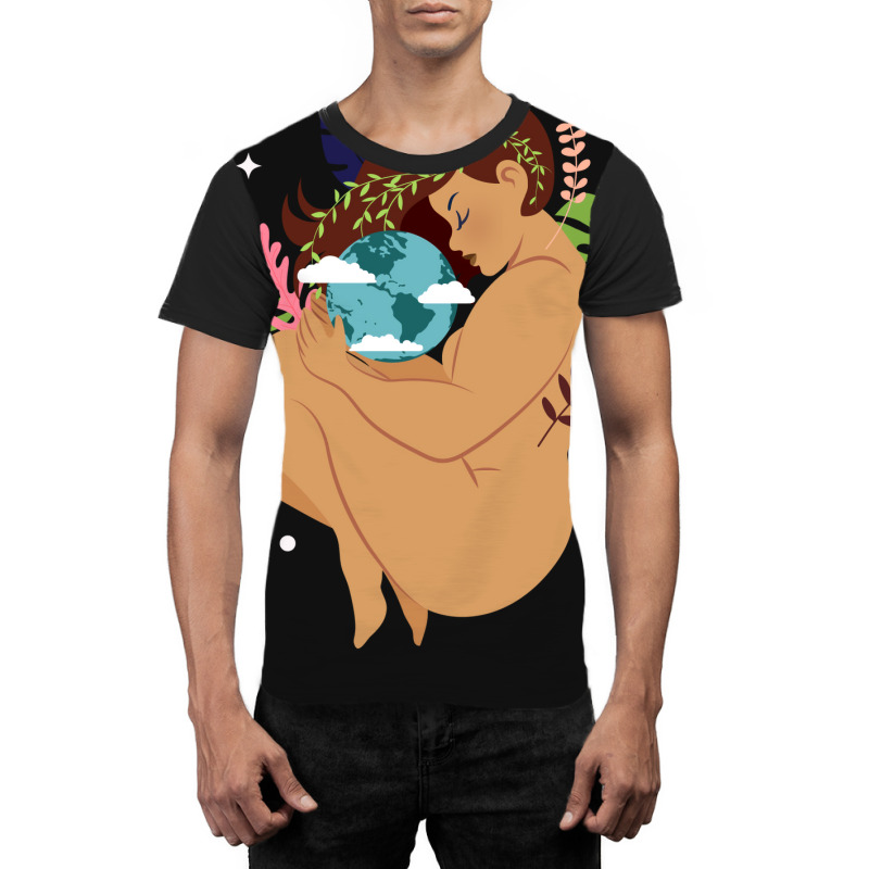 Brown Skinned Mother Earth Hipster Graphic T-shirt | Artistshot