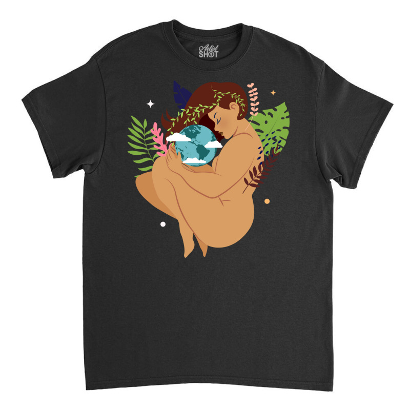 Brown Skinned Mother Earth Hipster Classic T-shirt | Artistshot