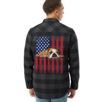 English Bulldog English Bulldog Usa Flag Hippie Flannel Shirt | Artistshot