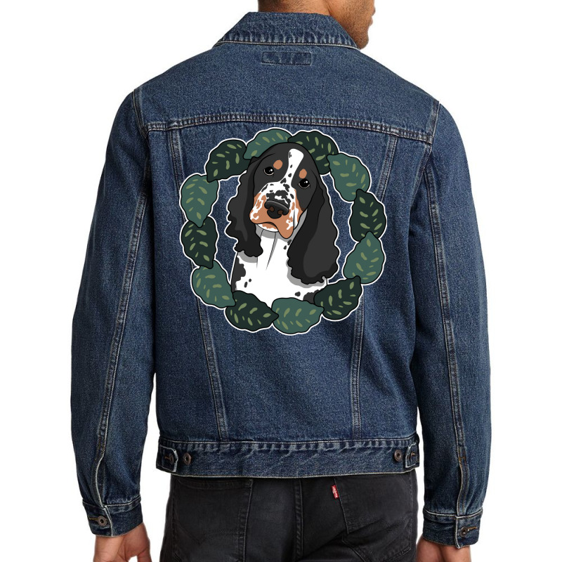 English Springer Spaniel Dog Aesthetic Men Denim Jacket by njeckilkhanu | Artistshot