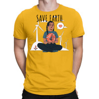 Save Earth Yellow T-shirt | Artistshot