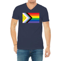 New 2021 Intersex Inclusive Progress Pride Flag V-neck Tee | Artistshot