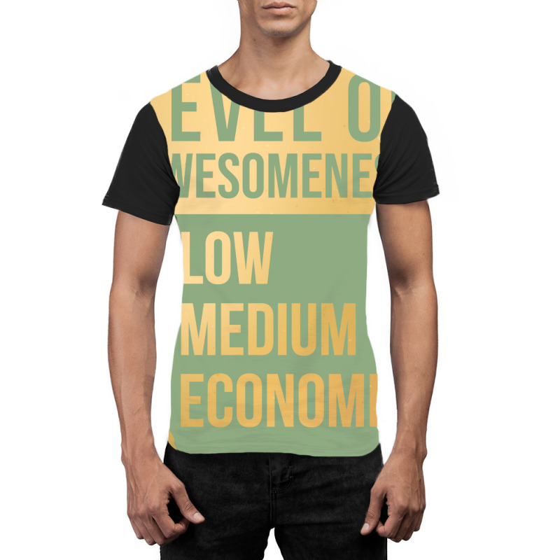 Funny Level Of Awesomeness Low Medium Gift Economi Graphic T-shirt by ndlelaaussi9 | Artistshot