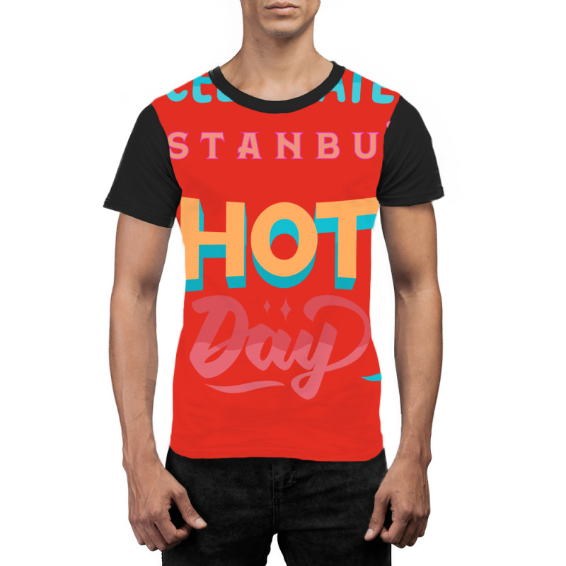 Istanbul Photo Day Red Graphic T-shirt by dergiakcjaj | Artistshot