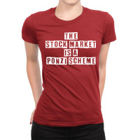 The Stock Market Is A Ponzi Scheme Retro Ladies Fitted T-shirt | Artistshot