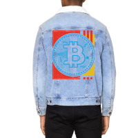 Bitcoin Abstract Music Unisex Sherpa-lined Denim Jacket | Artistshot