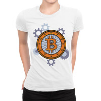 Bitcoin Steampunk Boy Ladies Fitted T-shirt | Artistshot