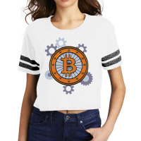 Bitcoin Steampunk Boy Scorecard Crop Tee | Artistshot