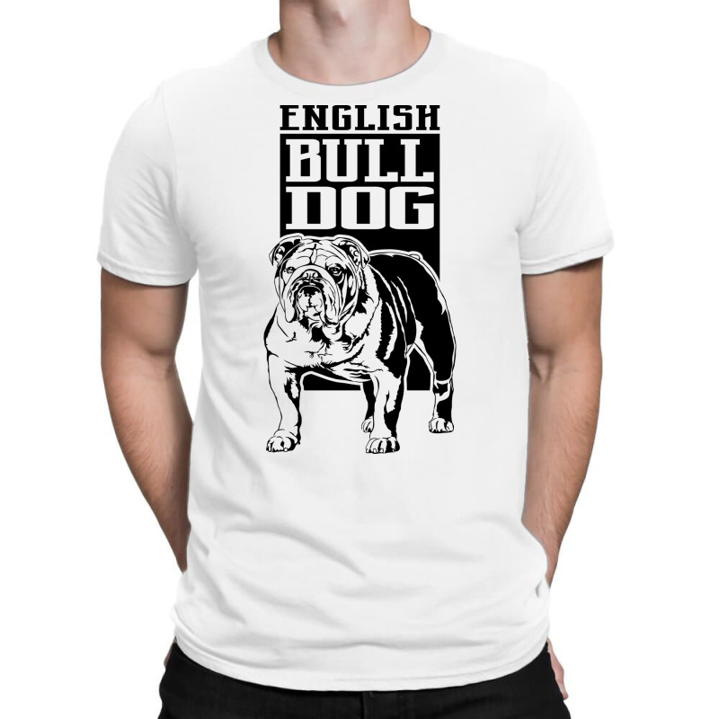 Funny Proud English Bulldog Dog Portrait Gift Vint T-shirt | Artistshot