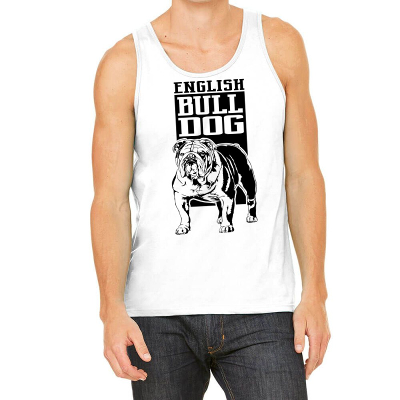 Funny Proud English Bulldog Dog Portrait Gift Vint Tank Top | Artistshot