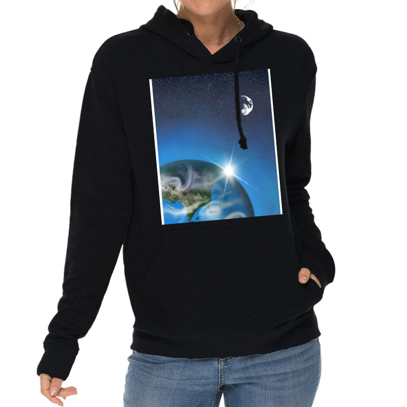 Planet Earth Travel Lightweight Hoodie by dergiakcjaj | Artistshot