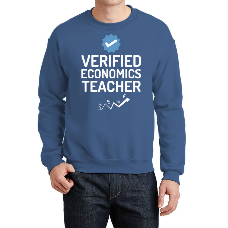 Verified Economics Teacher Music Crewneck Sweatshirt by kojekslagod | Artistshot