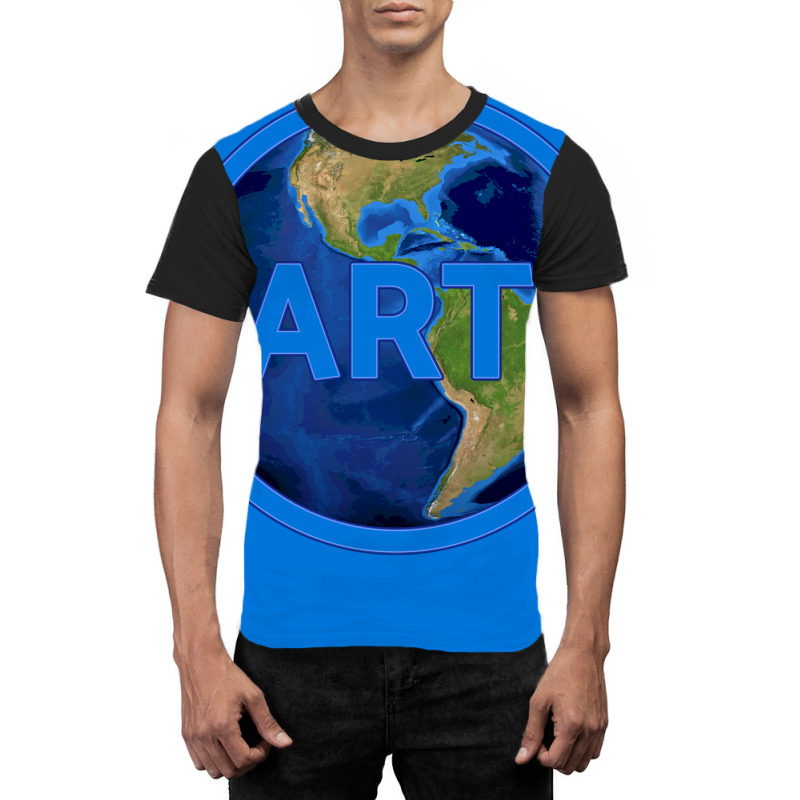 Planet Earth With America Gift Space Idea Aestheti Graphic T-shirt | Artistshot