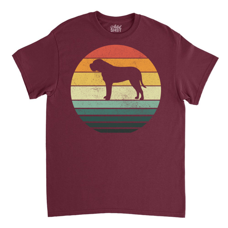 English Mastiff Dog Breed Sunset Retro Vintage 70s Classic T-shirt by alipabrhianm | Artistshot