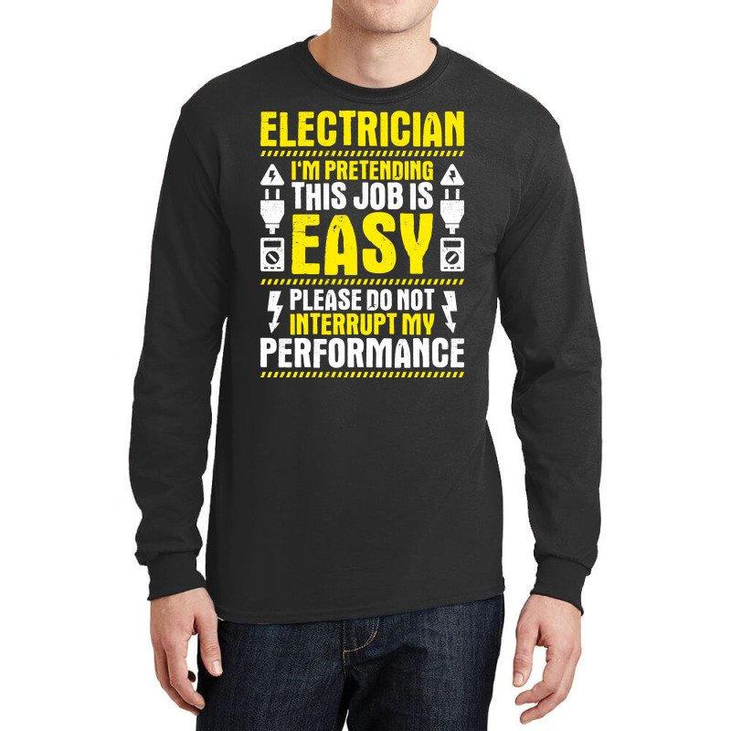 Electrician Lineman Wireman Electronics Technician Long Sleeve Shirts by querolezoti0 | Artistshot