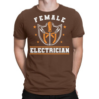 Female Electrician Lineman Stars T-shirt | Artistshot