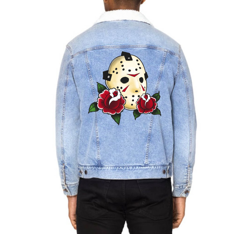 Jason Voorhees 1 Unisex Sherpa-Lined Denim Jacket by hafeesoesoeq | Artistshot