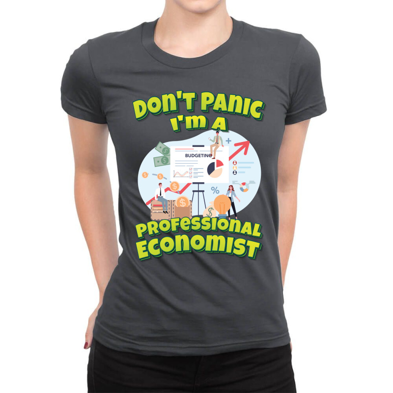 Dont Panic Im A Professional Economist Hippie Ladies Fitted T-Shirt by firakusvatikk | Artistshot