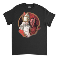 Krampus And Santa Christmas  (1) Classic T-shirt | Artistshot