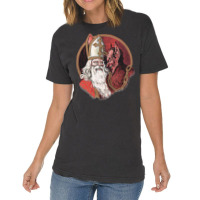 Krampus And Santa Christmas  (1) Vintage T-shirt | Artistshot