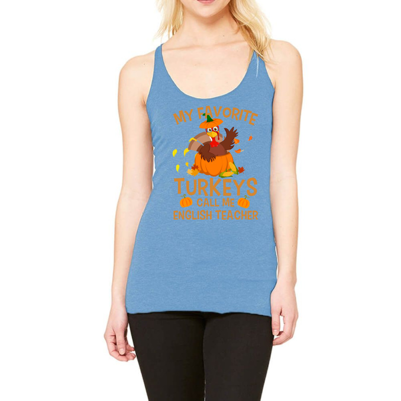 My Favorite Turkeys Call Me English Teacher Vintag Racerback Tank by alipabrhianm | Artistshot