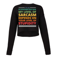 Im An Econometrician My Level Of Sarcasm Depends O Cropped Sweater | Artistshot