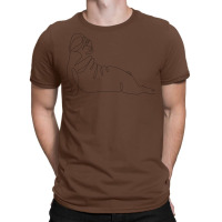 One Line English Bulldog Upward Facing Dog Funny T-shirt | Artistshot