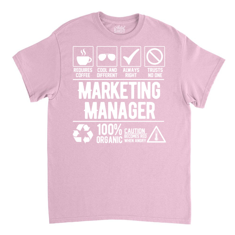 Marketing Manager Job White Green Classic T-shirt by animninovaf | Artistshot