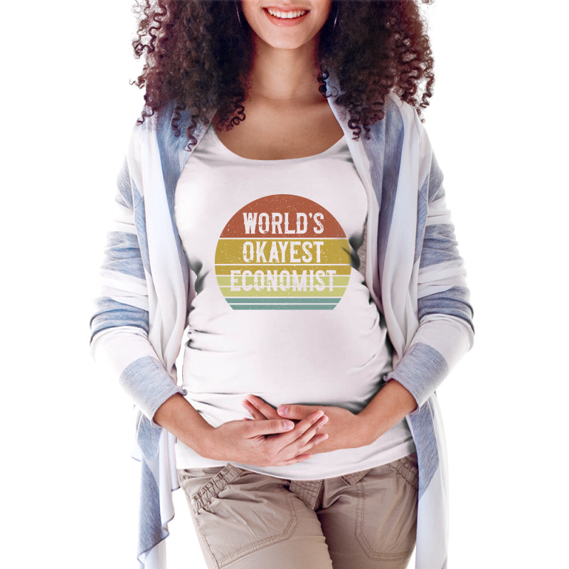 Worlds Okayest Economist Girl Maternity Scoop Neck T-shirt by efrancikag | Artistshot