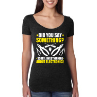 Electrician Lineman Wireman Electronics Technician Women's Triblend Scoop T-shirt | Artistshot