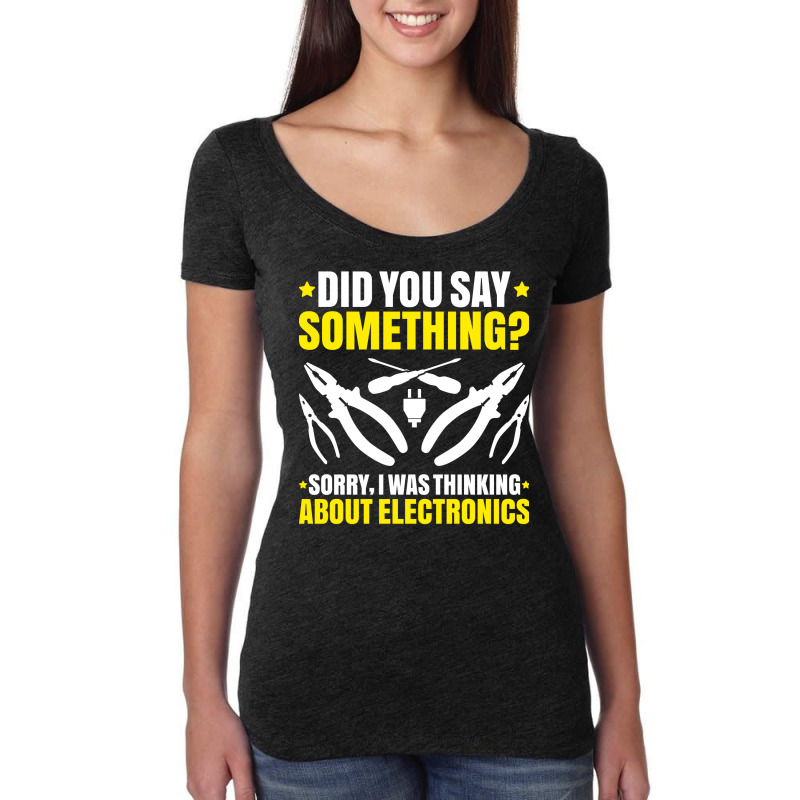 Electrician Lineman Wireman Electronics Technician Women's Triblend Scoop T-shirt by kusniabroder6 | Artistshot