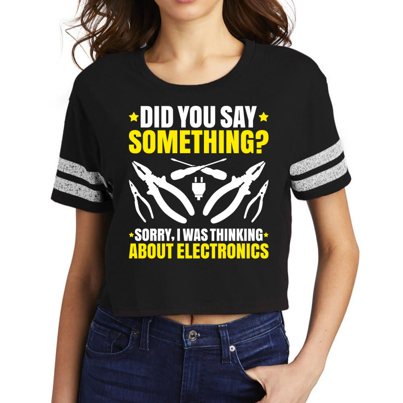 Electrician Lineman Wireman Electronics Technician Scorecard Crop Tee by kusniabroder6 | Artistshot