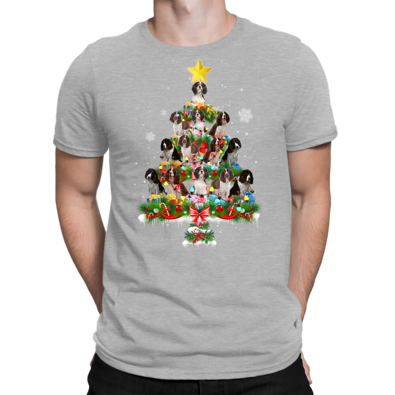 Funny English Springer Spaniel Christmas Tree Dog T-shirt | Artistshot