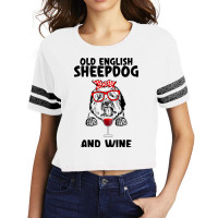 Old English Sheepdog And Wine Old English Sheepdog Scorecard Crop Tee | Artistshot