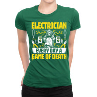 Electrician Lineman Wireman Electronics Technician Ladies Fitted T-shirt | Artistshot