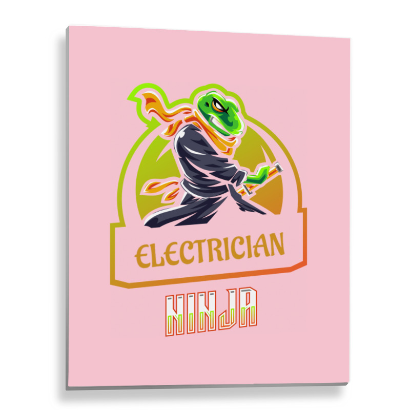 Electrician Ninja Love Metal Print Vertical | Artistshot