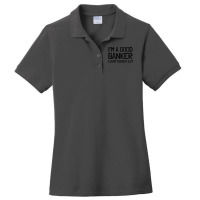 Im A Good Banker I Just Cuss A Lot Aesthetic Ladies Polo Shirt | Artistshot