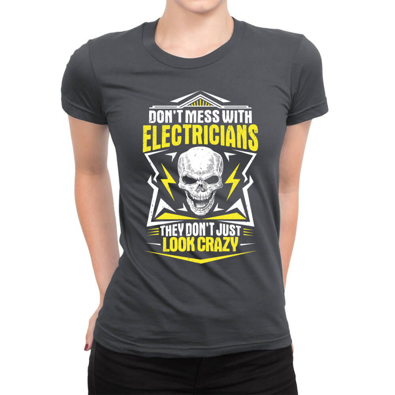 Electrician Lineman Wireman Electronics Technician Ladies Fitted T-Shirt by ahwachtajmer7 | Artistshot