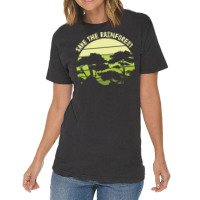 Save The Rainforest Green Vintage T-shirt | Artistshot